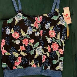 Women's Beach House Floral Tankini Swim Top